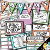 Speech Therapy Decor: Watercolor Speech Room Decor The Elementary SLP Materials Shop 