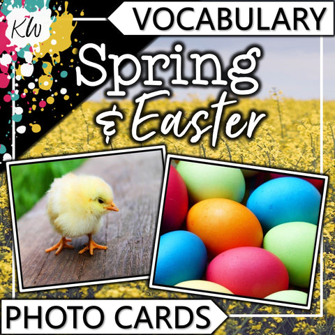 Spring & Easter PHOTO CARDS The Elementary SLP Materials Shop 