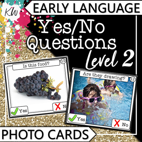 Yes/No Questions (Level 2) PHOTO CARDS The Elementary SLP Materials Shop 